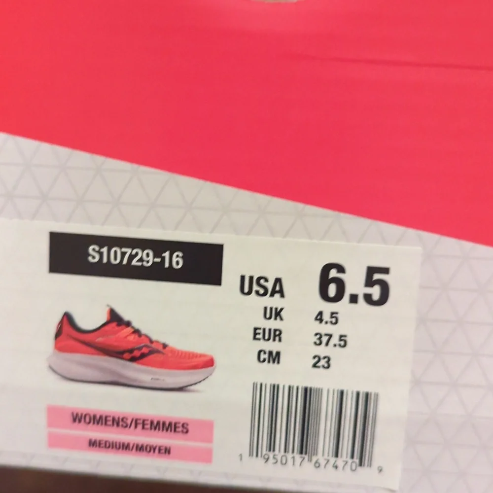 SAUCONY Ride 15 ViziRed / Night‎ Corail Sz 6.5